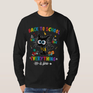 Schwarze Katze zurück in die Schule, ich bin gut,  T-Shirt