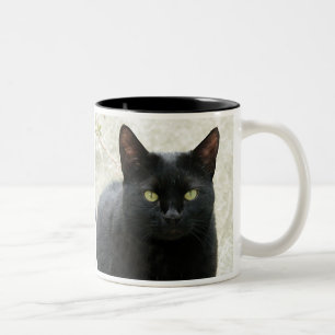 Schwarze Katze Zweifarbige Tasse