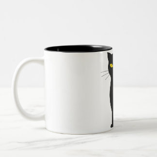Schwarze Katze Zweifarbige Tasse