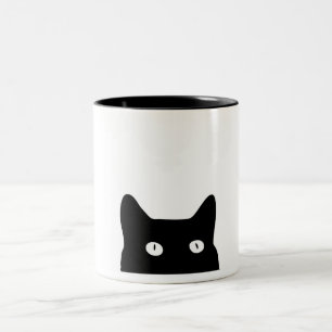 Schwarze Katze Zweifarbige Tasse