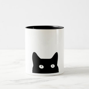 Schwarze Katze Zweifarbige Tasse