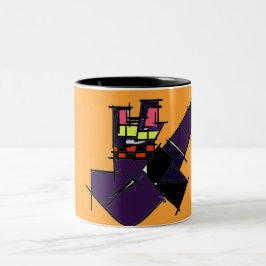 Schwarze Katze Zweifarbige Tasse