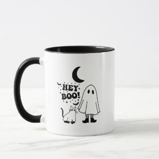 Schwarze Katze zwischen Funny hello kitloween hall Tasse