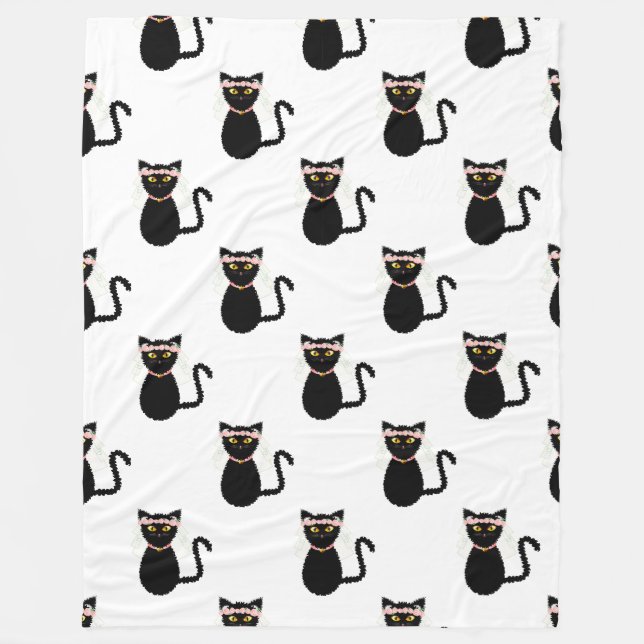 Schwarze Katzen 60x80 Fleece Blanket (Vorderseite)