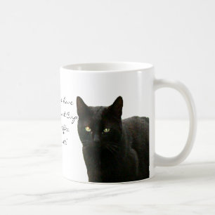 Schwarze Katzen-Aufpassen Kaffeetasse