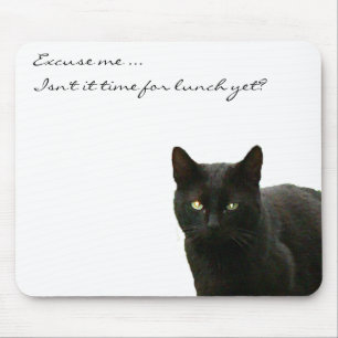 Schwarze Katzen-Aufpassen Mousepad