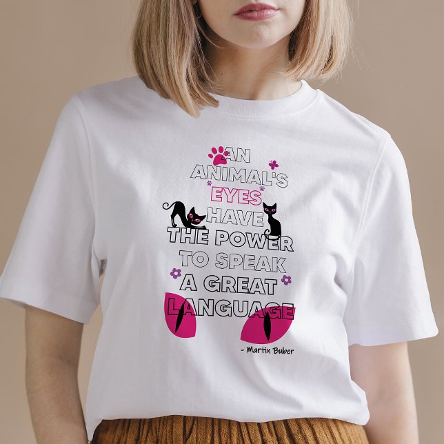 Schwarze Katzen Augen, Martin Buber Zitat Niedlich T-Shirt (Von Creator hochgeladen)