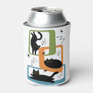 Schwarze Katzen aus der Mitte des Jahrhunderts Dosenkühler