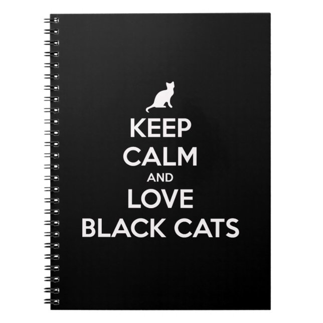 Schwarze Katzen behalten und Liebe Notizblock (Vorderseite)
