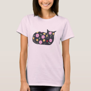 Schwarze Katzen Blume Pflanze Katzen können Shirts