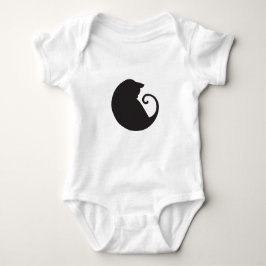 Schwarze Katzen-Bodysuit Baby Strampler