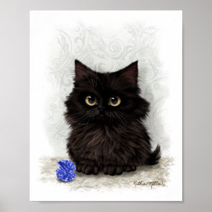 Schwarze Katzen-Cartoon Poster