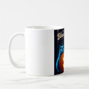 Schwarze-Katzen-Energie-Halloween-Tasse 🎃 Kaffeetasse