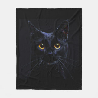 Schwarze Katzen-Fleece-Decke Fleecedecke