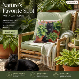 Schwarze Katzen-Garten-Patio Kissen