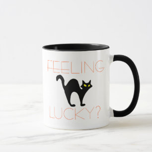 Schwarze Katzen-Gefühl glückliches   lustiges Tasse