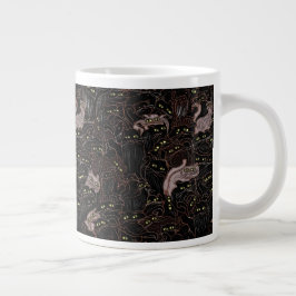 Schwarze Katzen gelbe Augen Jumbo-Kaffeetasse Jumbo-Tasse