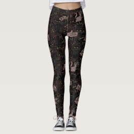 Schwarze Katzen Gelbe Augen Leggings