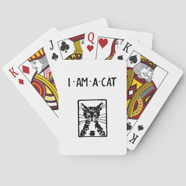 Schwarze Katzen Geschenke Spielkarten (Rückseite)