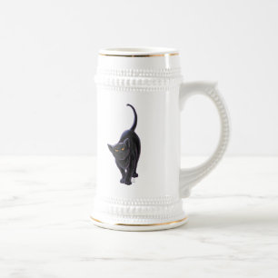 Schwarze Katzen-Geschenke u. Zusätze Bierglas