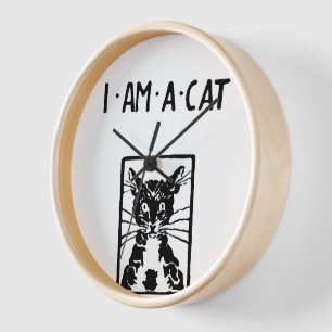 Schwarze Katzen Geschenke Uhr