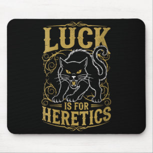Schwarze Katzen Glück für Frauen ist für ketzerisc Mousepad