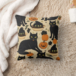 Schwarze Katzen halloween Horror Geschenke lustige Kissen