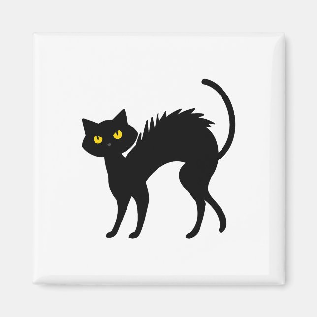 Schwarze Katzen Halloween - Schwarze Katzen Magnet (Vorne)