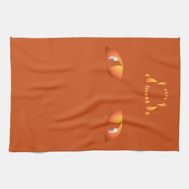 Schwarze Katzen Handtuch verschleiert Halloween Te (Horizontal)