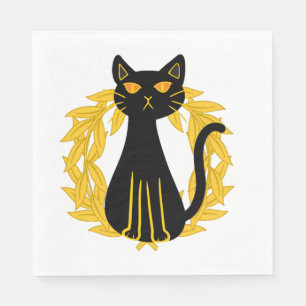 Schwarze Katzen Haustiere Horror Halloween Kinder Serviette