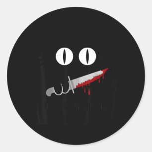 Schwarze Katzen Horror Gruselig Gothic Halloween K Runder Aufkleber