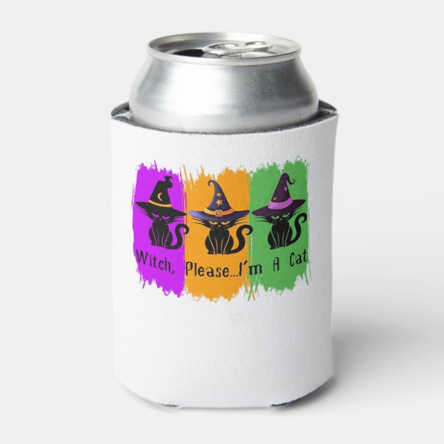 Schwarze Katzen in der Hexe hassen essenziellen T  Dosenkühler (Kanne Vorderseite)