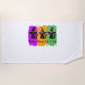 Schwarze Katzen in der Hexe hassen essenziellen T  Strandtuch