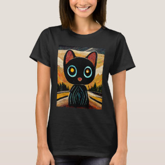 Schwarze Katzen, inspiriert von modernen Künstlern T-Shirt