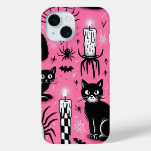 Schwarze Katzen & Kerzen Case-Mate iPhone Hülle