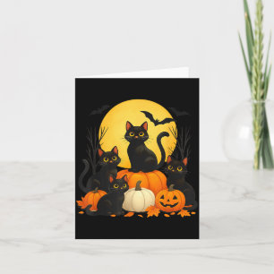 Schwarze Katzen-Kürbis-Halloween-Kostüm Männer Fra Karte