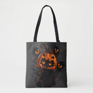 Schwarze Katzen-Kürbis-Halloween-Tasche - Gruselig