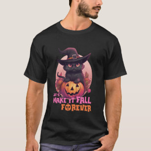 Schwarze Katzen-Kürbis-Mach-es-fällt-immer-volle-M T-Shirt