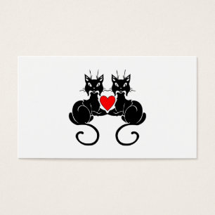 Schwarze Katzen-Liebe