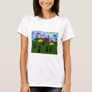 Schwarze Katzen-Liebhaber-Kunst-Geschenke T-Shirt