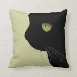 Schwarze Katzen-Miezekatze-Kissen Kissen
