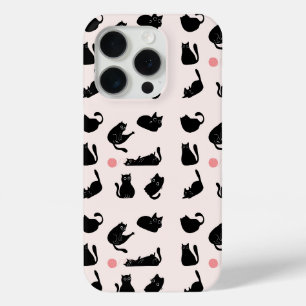 Schwarze Katzen Muster Case-Mate iPhone Hülle