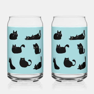 Schwarze Katzen Muster Dosenglas