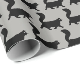 Schwarze Katzen Muster laufen | Cool Kitty Lover Geschenkpapier