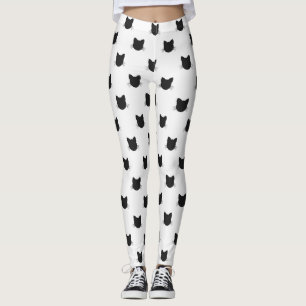Schwarze Katzen Muster Leggings