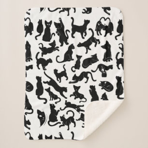 Schwarze Katzen-Muster Sherpadecke