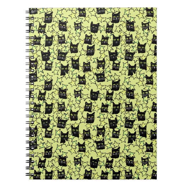 Schwarze Katzen Notizblock (Vorderseite)
