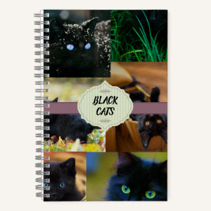 Schwarze Katzen Notizbuch