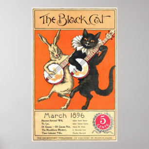 Schwarze Katzen-Nr. 2-Plakat Poster