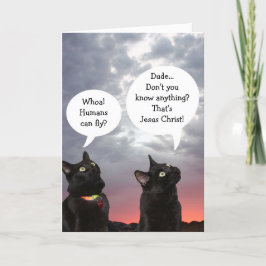 Schwarze Katzen Osterkarte Feiertagskarte